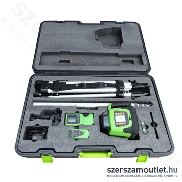 GREEN LINER 360R-DIGIT Rotációs lézer PIROS, kofferben tartozékokkal