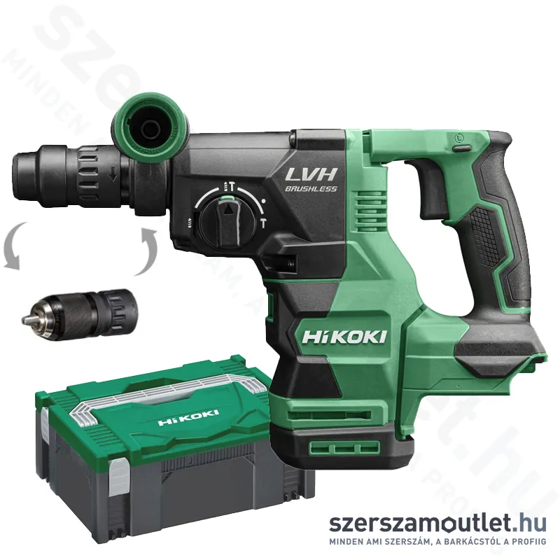 HIKOKI DH1826DC-W2Z Akkus fúrókalapács cseretokmánnyal HITBOXBAN (18V) (Akku és töltő nélkül!)