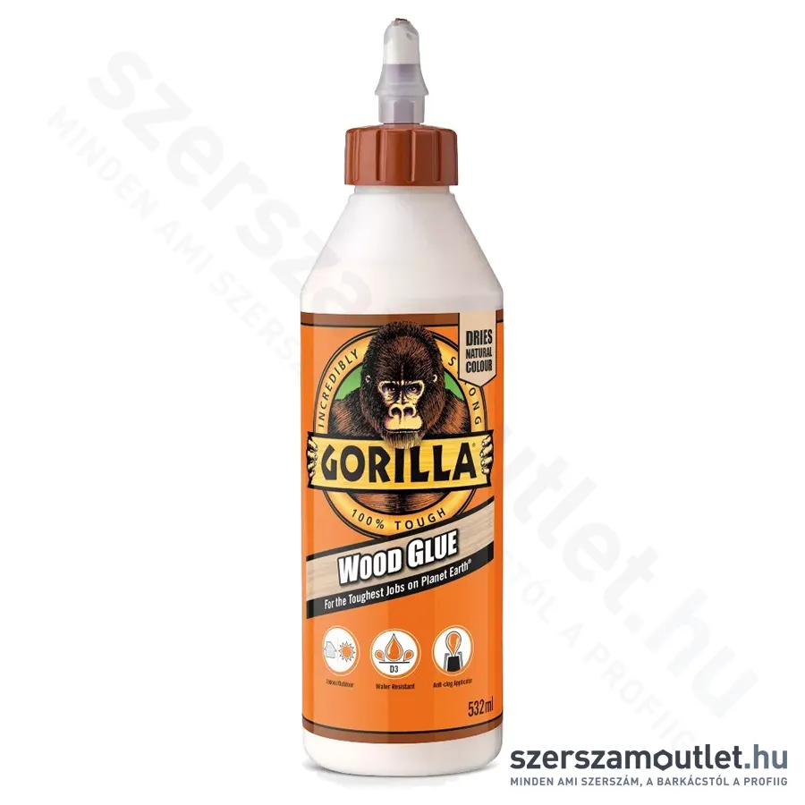 GORILLA WOOD GLUE Faragasztó D3 532ml (5044180)