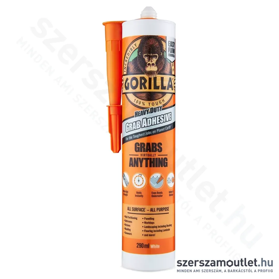 GORILLA HEAVY DUTY GRAB Extra erős építési ragasztó 30mp 290ml (2044000)