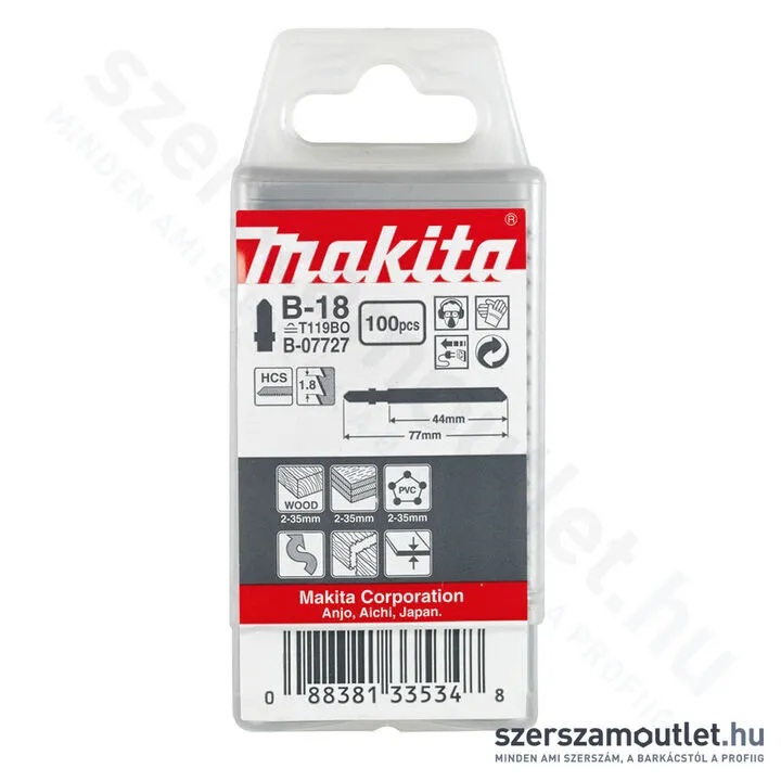 MAKITA Szúrófűrészlap L77mm Z14 B18 (100db) (B-07727)