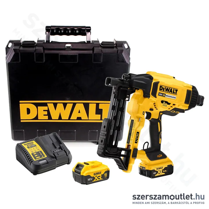 DEWALT DCFS950 Akkus szénkefementes kerítés kapcsozó (2x5,0Ah akku + töltő) (DCFS950P2-QW)