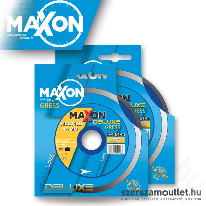DIATECH MAXON DELUX Gyémánttárcsa gresslap vágáshoz 115mm (MCS115D)