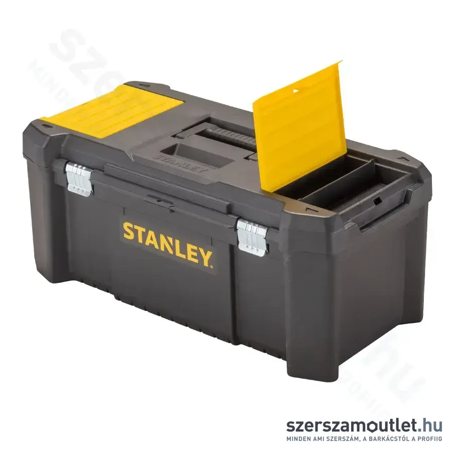 STANLEY Szerszámosláda fémcsattal és rendszerezővel 26" 66,5x33,5x28cm