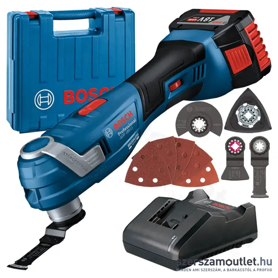 BOSCH GOP 185-LI Akkus multigép kofferben (18V) (1x18V/4.0AH) (06018G2021)