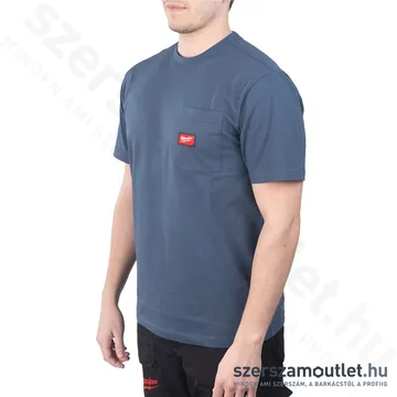 MILWAUKEE WT SS BLU XL Rövid ujjú zsebes póló KÉK (XL) (4932493016)