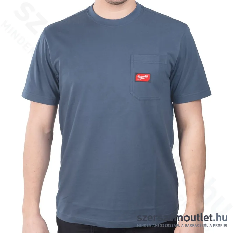 MILWAUKEE WT SS BLU XL Rövid ujjú zsebes póló KÉK (XL) (4932493016)