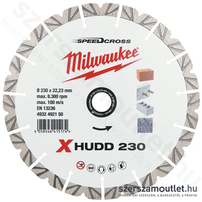 MILWAUKEE SPEEDCROSS X-HUDD 230 Gyémánt vágótárcsa 230mm (4932492150)