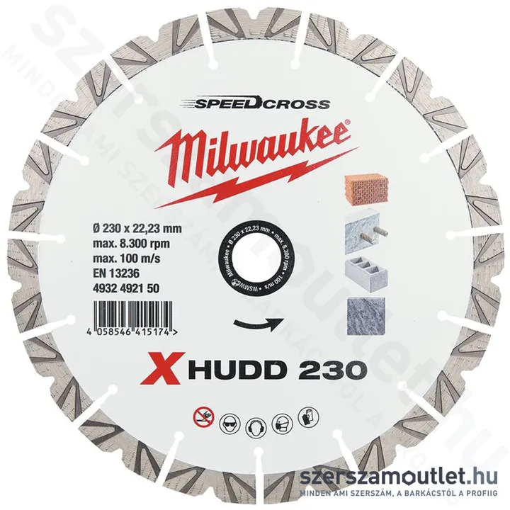 MILWAUKEE SPEEDCROSS X-HUDD 230 Gyémánt vágótárcsa 230mm (4932492150)