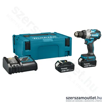 MAKITA DHP489RTJ Szénkefementes akkus ütvefúró-csavarbehajtó MakPac kofferben (2x18V/5,0Ah)