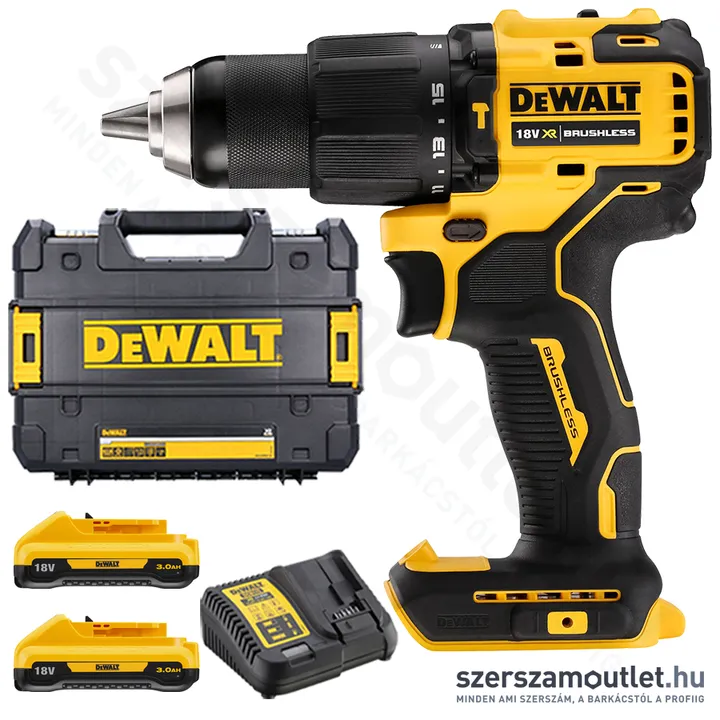 DEWALT DCD709L2T-QW Akkus szénkefementes ütvefúró-csavarozó TSTAK kofferben (18V/2x3,0Ah)