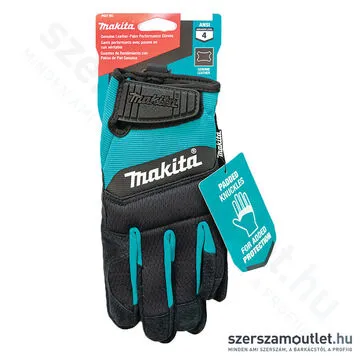 MAKITA munkakesztyű 100% eredeti bőr tenyér kialakítással M (P-84595)