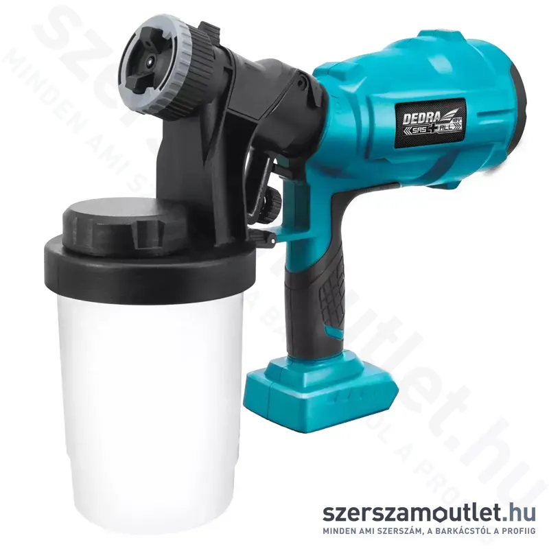 DEDRA SAS+ALL Akkus festékszóró pisztoly (18V) (Akku és töltő nélkül!) (DED7057)
