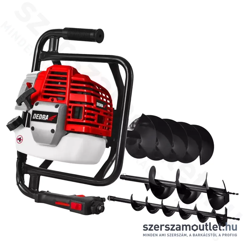 DEDRA Benzinmotoros talajfúró +3db fúrószár (1450W/20cm) (DED8809)