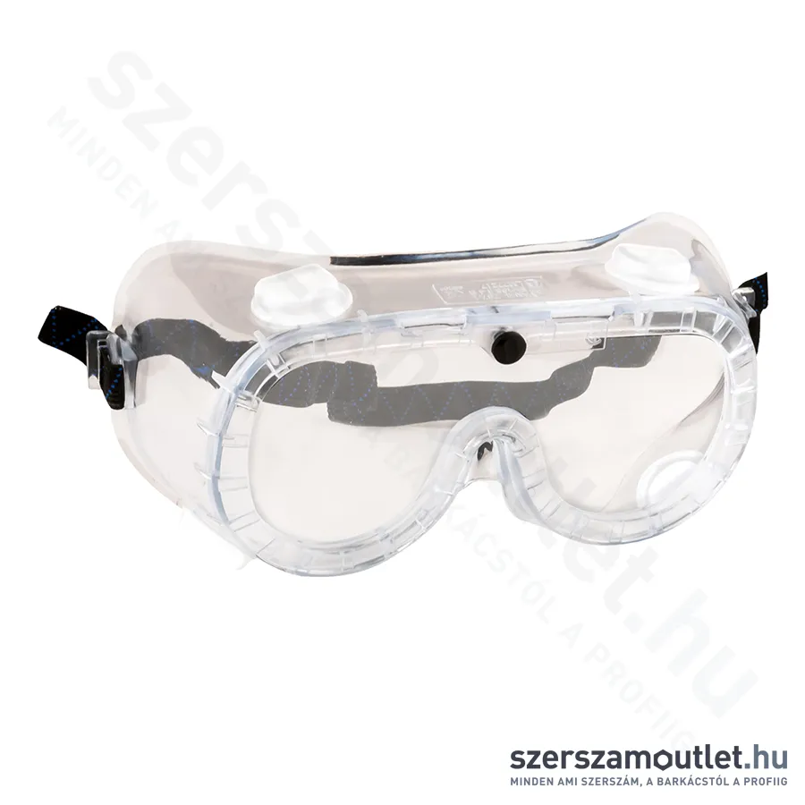 PORTWEST PW21 Védőszemüveg gumipántos indirekt ventilációs [Víztiszta] (PW21CLR)