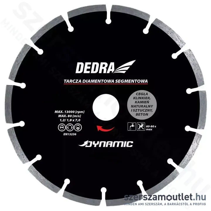 DEDRA Gyémánt vágótárcsa 250x25,4mm (HP2117E)