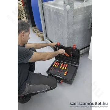 WIHA L villanyszerelő szerszámkoffer szerszámokkal 18db-os (930070403/No.45530) (040106-0483)
