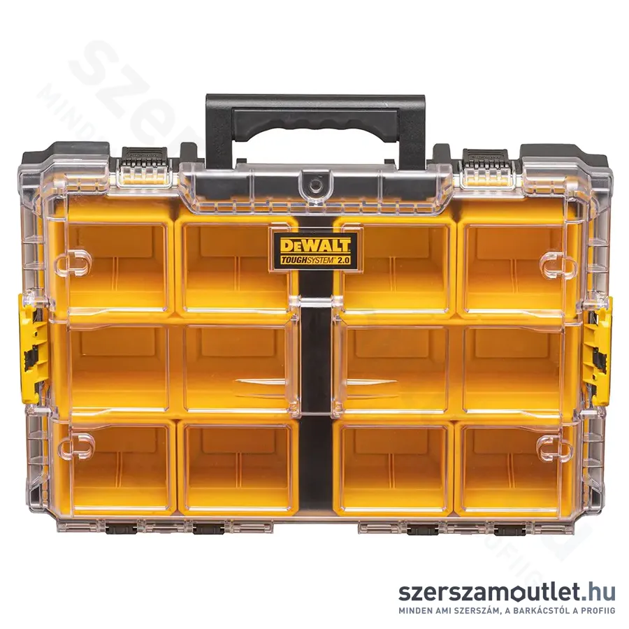 DEWALT TOUGHSYSTEM 2.0 Tároló átlátszó fedelű szortimenter 550x127x370mm (DWST83394-1)