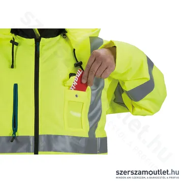 MAKITA Fűthető kabát L 10,8V (Neon sárga) (Akku és töltő nélkül) (CJ106DZL)