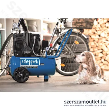 SCHEPPACH HC 25 SI Csendes olajmentes kéthengeres kompresszor (1100W/24l)