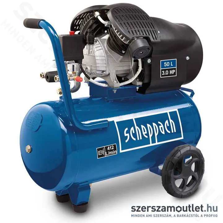 SCHEPPACH HC 52 DC Olajkenésű kéthengeres kompresszor (2200W/50l)