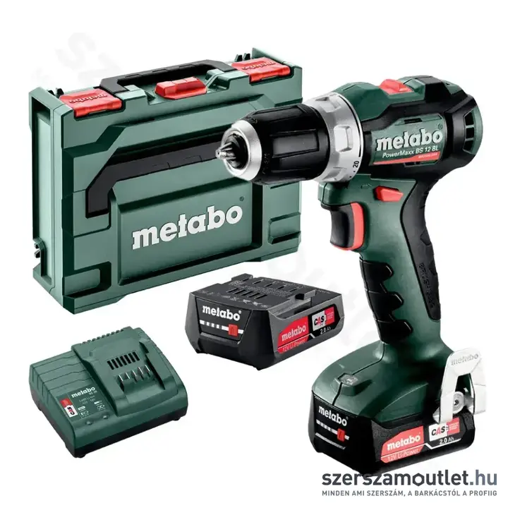 METABO PowerMaxx BS 12 BL Akkus fúró-csavarozó (2x2,0Ah/12V) metaBOXban (601044500)