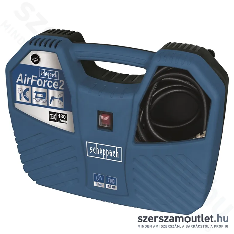 SCHEPPACH AIR FORCE 2 Olajmentes táskakompresszor (1100W/8bar)