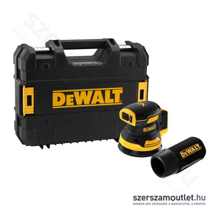 DEWALT DCW210NT-XJ Akkus excentercsiszoló kofferben (125mm/18V) (Akku és töltő nélkül!)