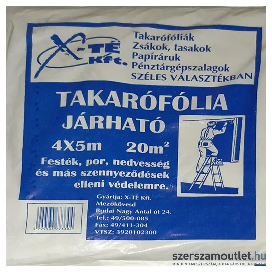 X-TÉ Takarófólia, járható 4x5m (takarófólia-járható)