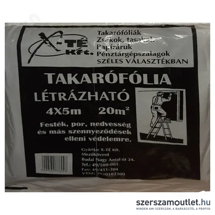 X-TÉ Takarófólia, létrázható 4x5m (takarófólia-létrázható)