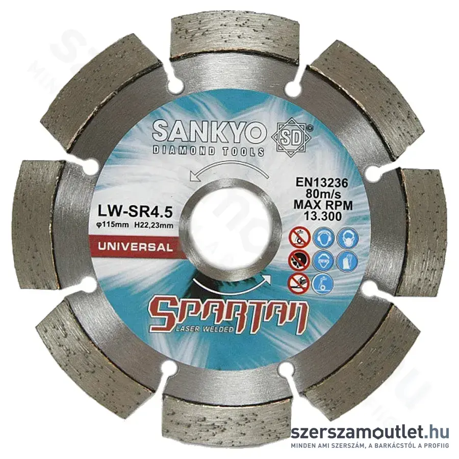 SANKYO Szegmentált Univerzális gyémánttárcsa 115mm (sLW-SR452)