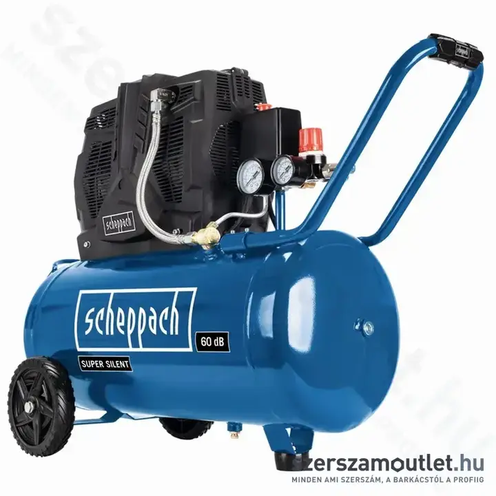 SCHEPPACH HC 51 SI Csendes olajmentes kéthengeres kompresszor (1500W/50l) (5906141901)