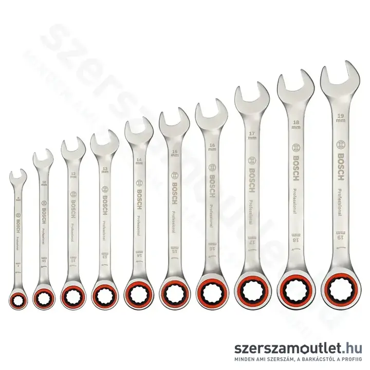 BOSCH Professional Racsnis villáskulcs készlet 8-19mm 10db-os (1600A02AU0)