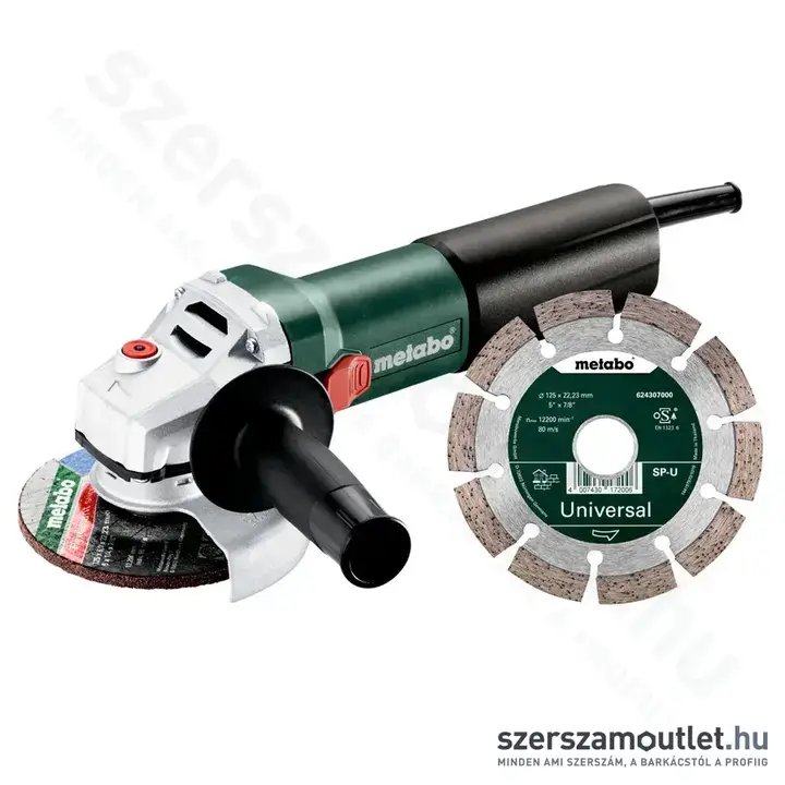 METABO WQ 1100-125 Set Sarokcsiszoló + gyémánttárcsa 125mm 1100W (610035920)