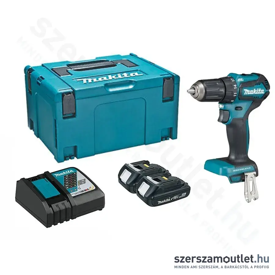 Makita DDF483RAJ fúró-csavarbehajtó 18V LXT Li-Ion (BL )(2x2,0 Ah akku+töltő)