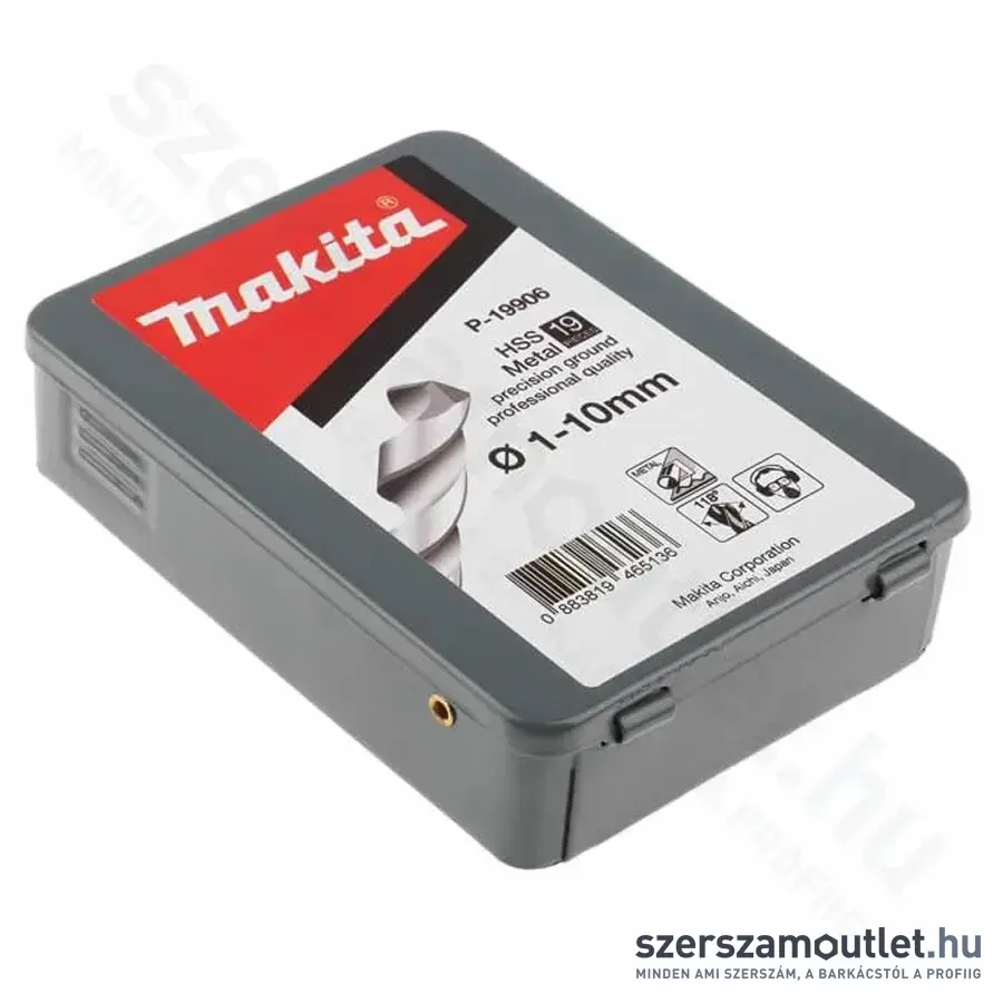 MAKITA HSS fémfúrószár készlet 1-10mm 19db-os (P-19906)