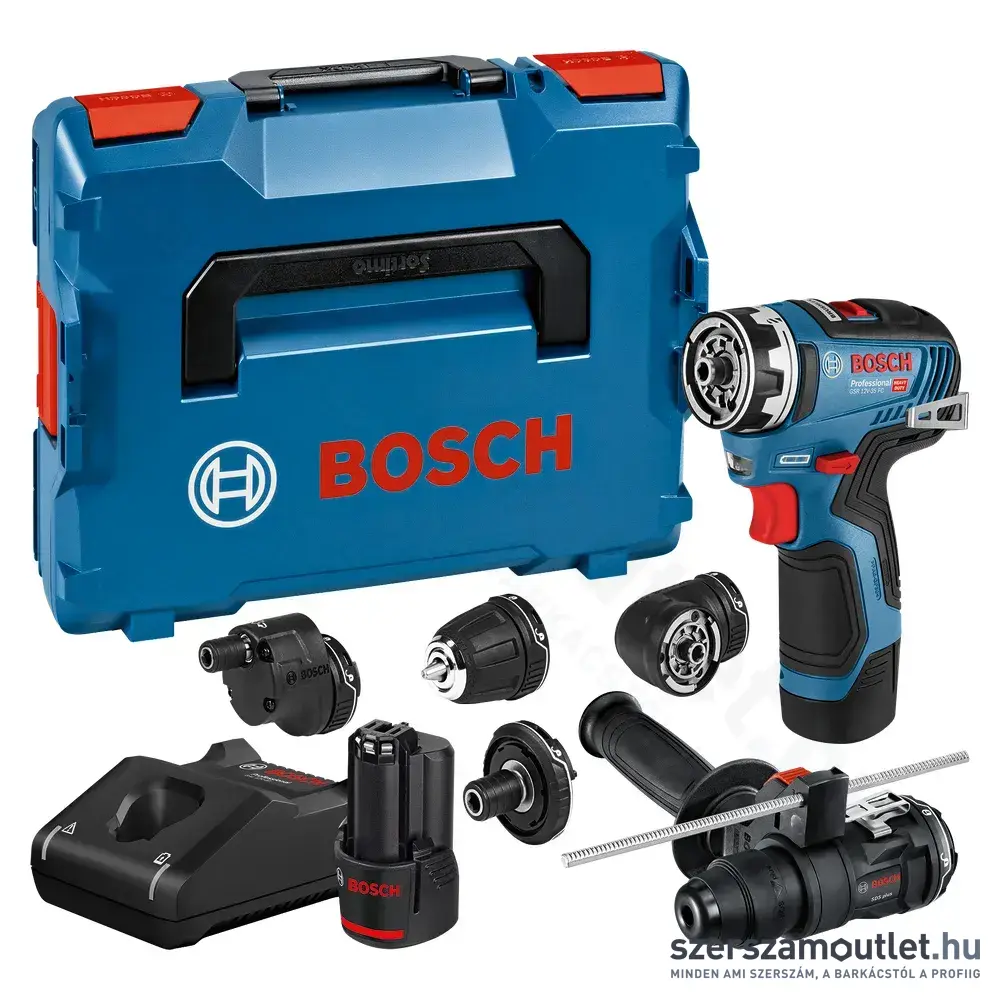 BOSCH GSR 12V-35 FC Akkus fúrócsavarozó szett (2x12V/3.0Ah) L-boxxban