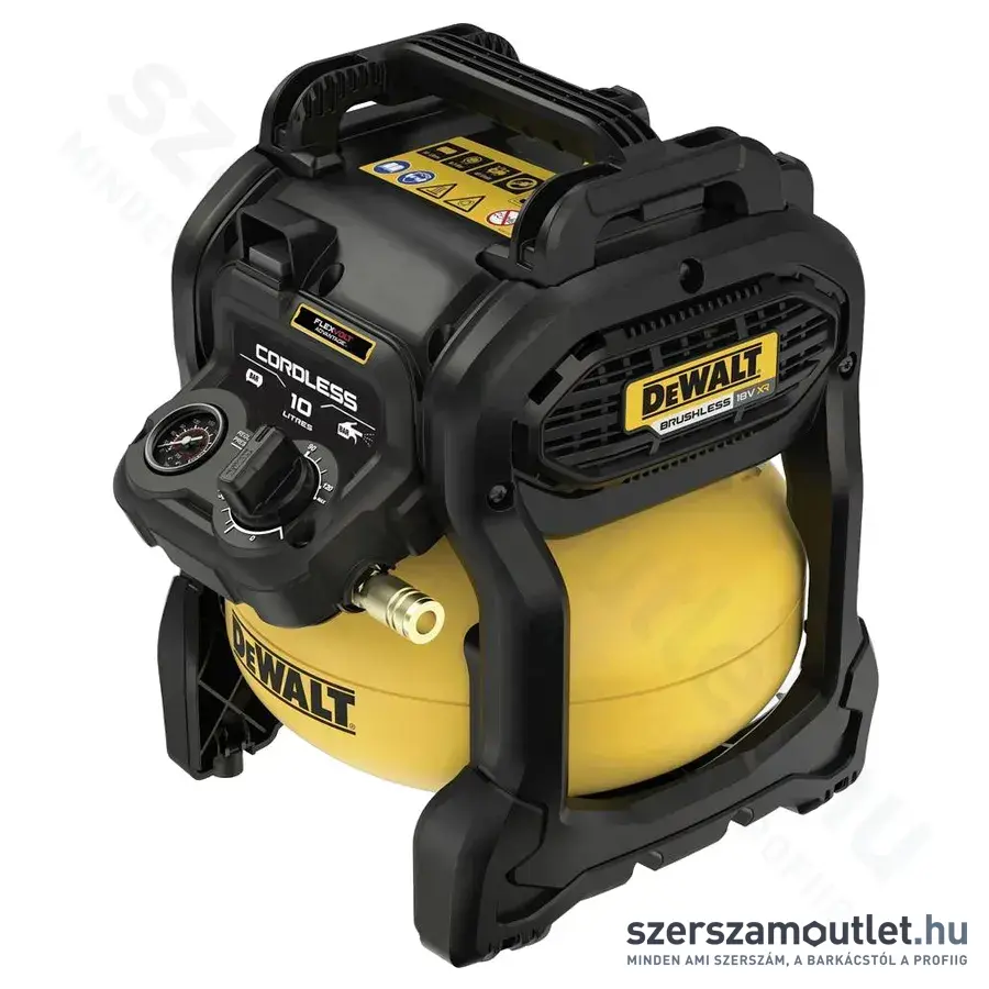 DEWALT DCC1018N FLEXVOLT Akkus szénkefementes kompresszor 10l 18/54V (Akku és töltő nélkül)