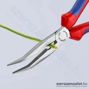 KNIPEX Fél-kerek csőrű fogó vágóéllel (gólyacsőr fogó) 200mm (26 22 200)