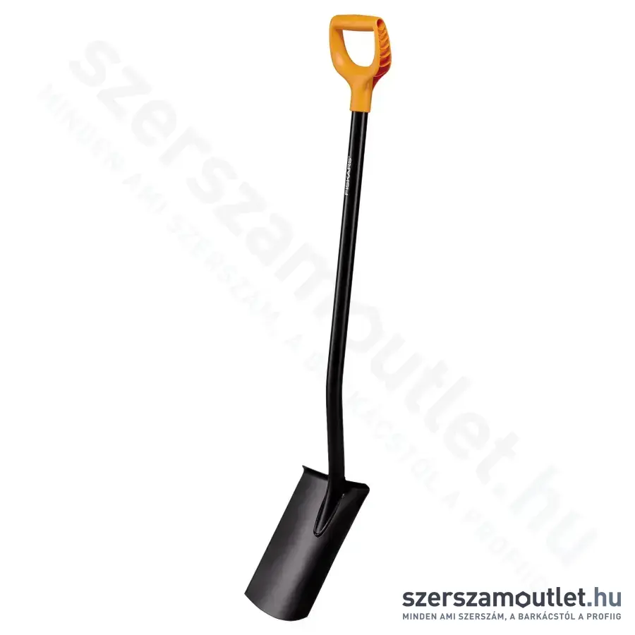 FISKARS Solid kerek kerti ásó fém nyéllel 116,6cm (1066717)