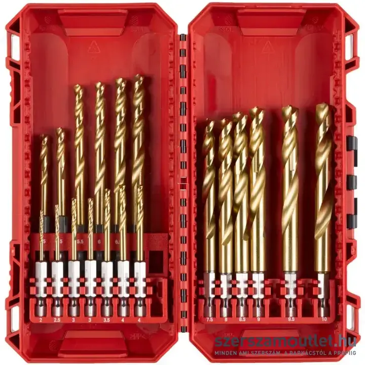 MILWAUKEE RED HEX SHOCKWAVE™ HSS-G Fémfúró készlet 19 részes (2-10mm) (4932493866)