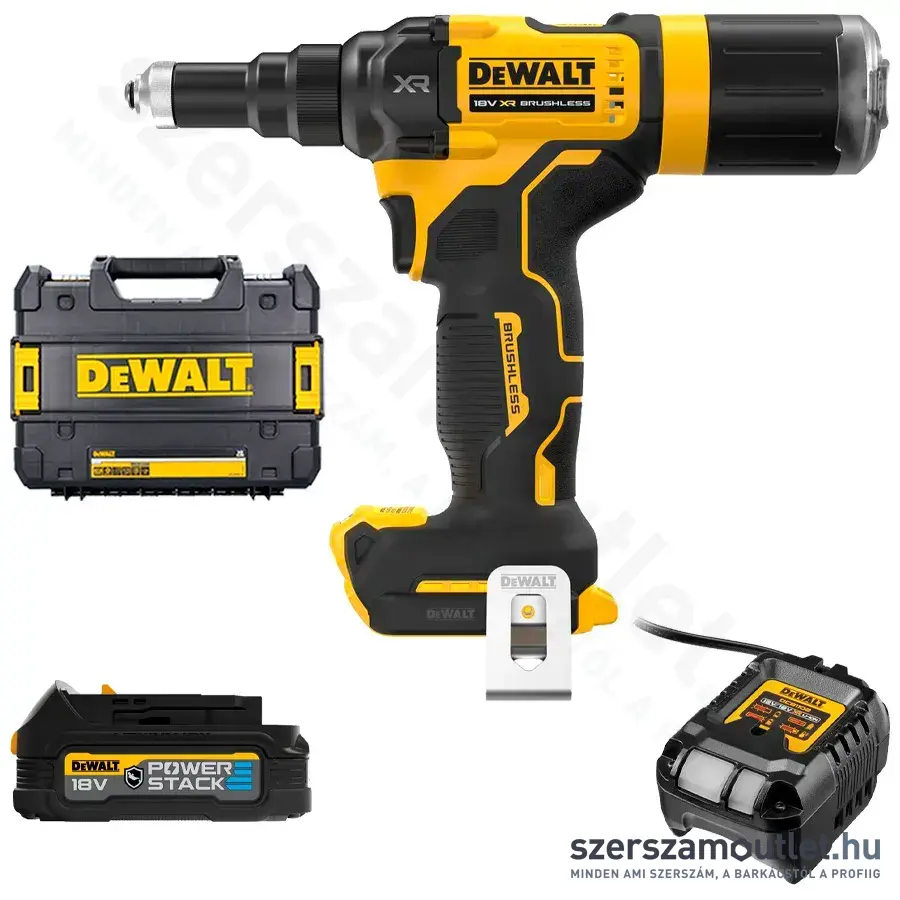 DEWALT DCF403 Akkus szegecshúzó TSTAK kofferben (3/16