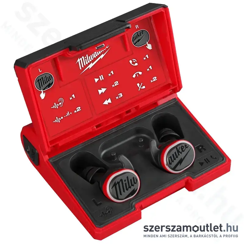 MILWAUKEE L4 RLEPB-301 USB újratölthető hallásvédő füldugók BLUETOOTH funkcióval (3,0Ah/4,0V)