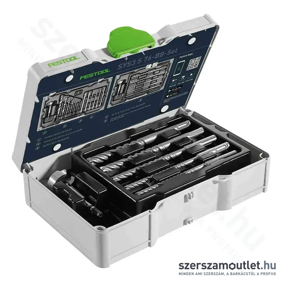 FESTOOL SYS3 S 76-BB-Set Fúrószár- és bitkészlet (18 részes)