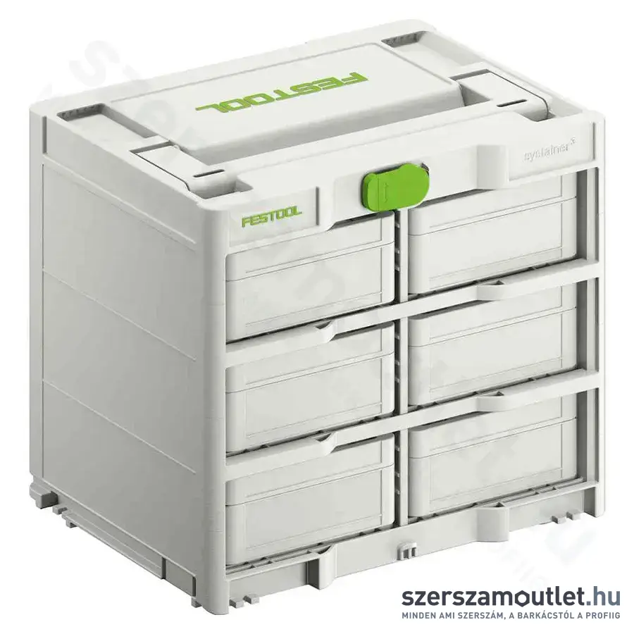 FESTOOL SYS3-RK/6 M 337-Set Systainer³ állvány (6 × SYS3 S 76 Systainer³ tárolóval)
