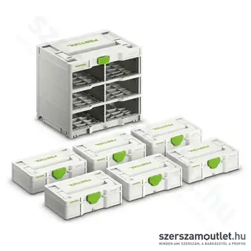 FESTOOL SYS3-RK/6 M 337-Set Systainer³ állvány (6 × SYS3 S 76 Systainer³ tárolóval)
