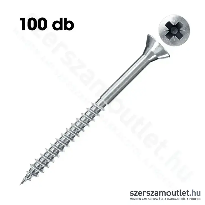 FISCHER FSP II Faforgácslapcsavar 4x40mm SF HG PZ2 [100db] | részmenetes (551098)