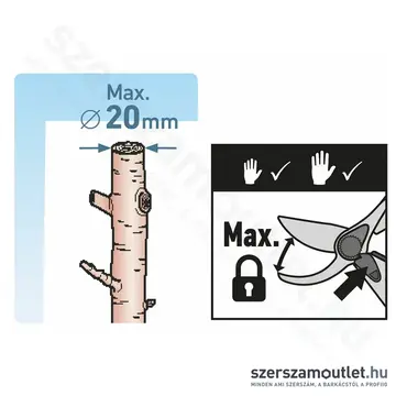 EXTOL Metszőolló, mellévágó, SK5 acél penge, műanyag fogantyú 215mm (8872102)