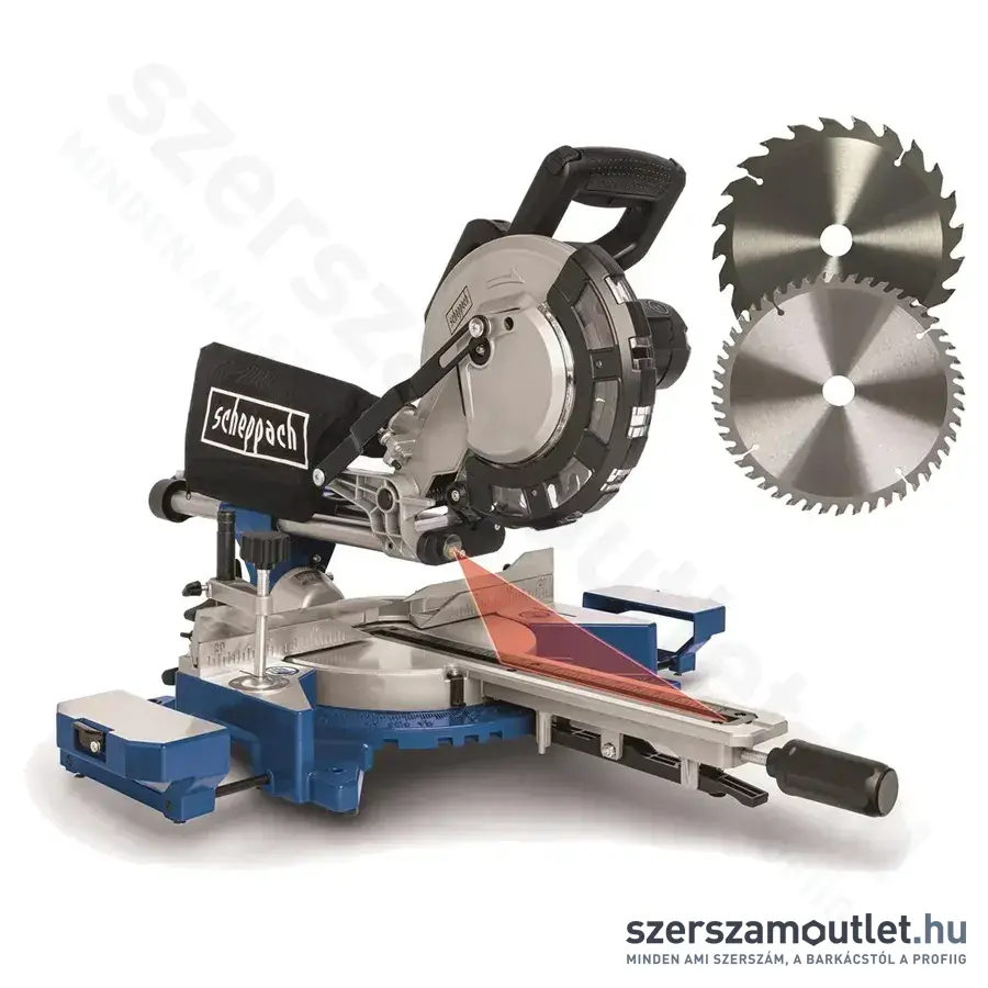 SCHEPPACH HM 216 Gérvágó fűrész húzófunkcióval és lézerrel 216mm, 2000W +2db penge