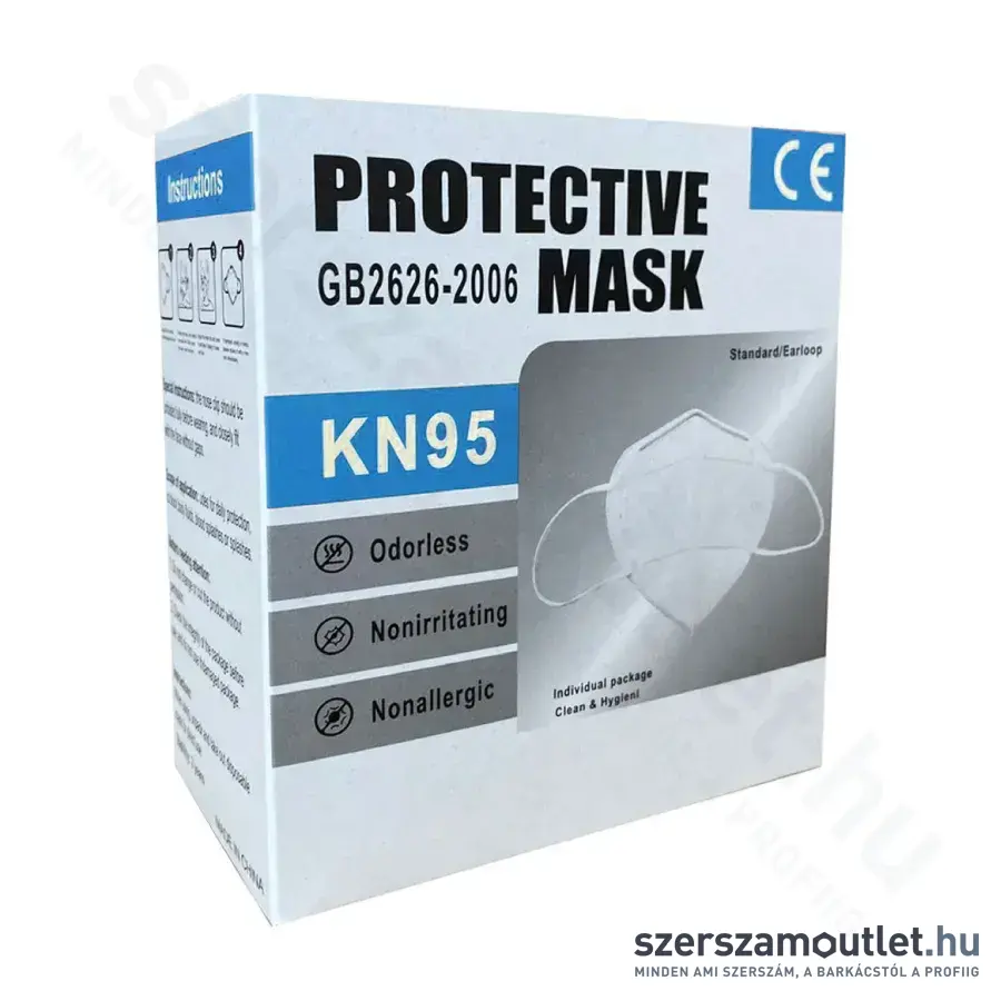KN95 FFP2 Pormaszk (10db/csomag) GB2626-2006 (KN95)